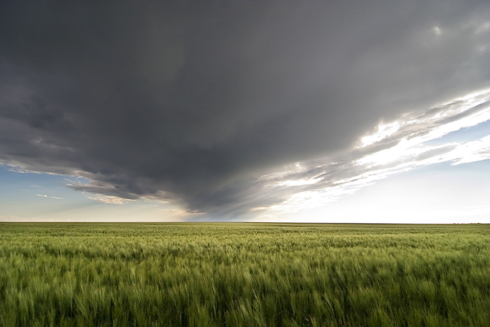 Prairie Lanscape with a vivid sky
